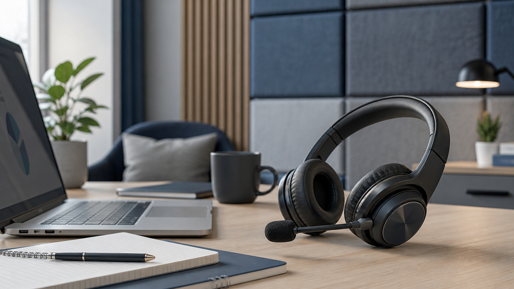 Headset til fokusarbeid og videomøter
