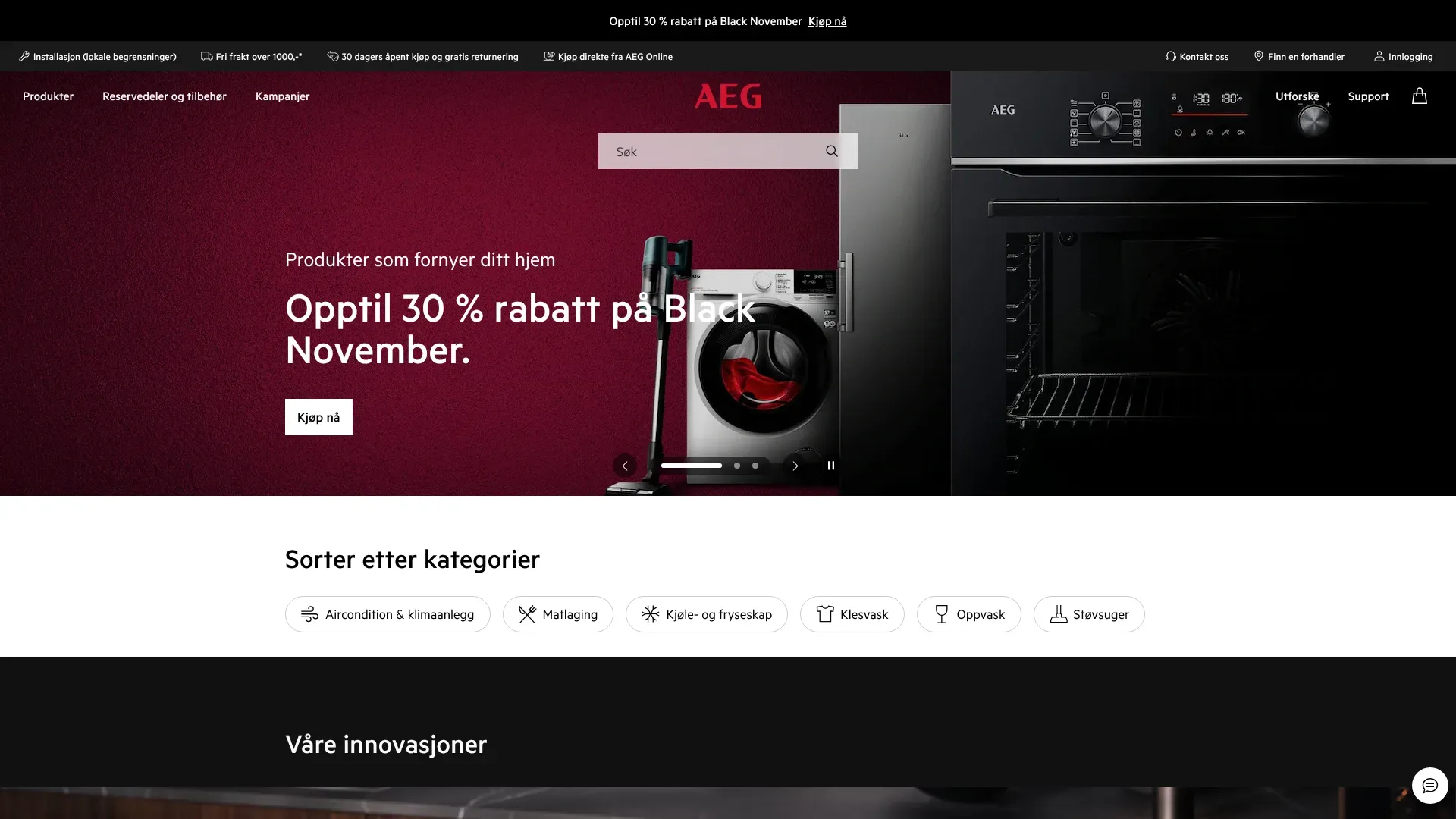 Skjermbilde fra AEG