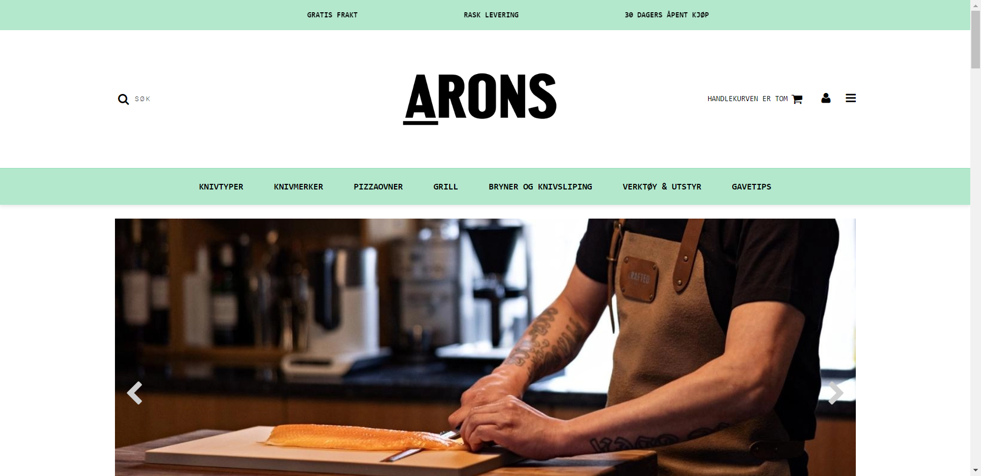 Skjermbilde fra Arons