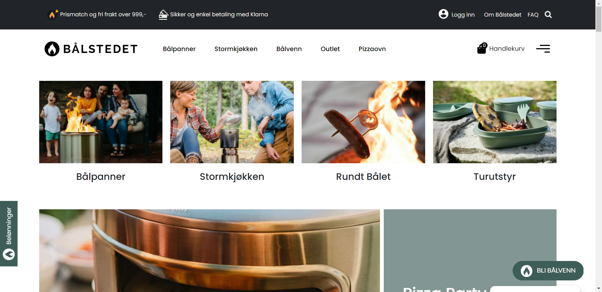 Skjermbilde fra Baalstedet.no