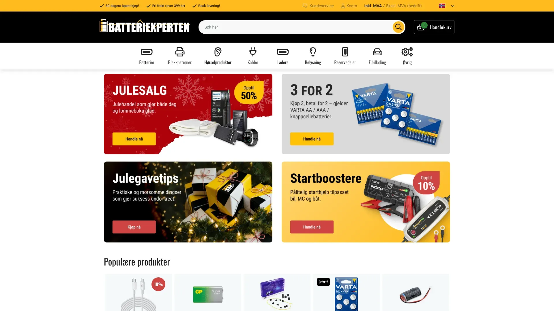 Skjermbilde fra Batteriexperten