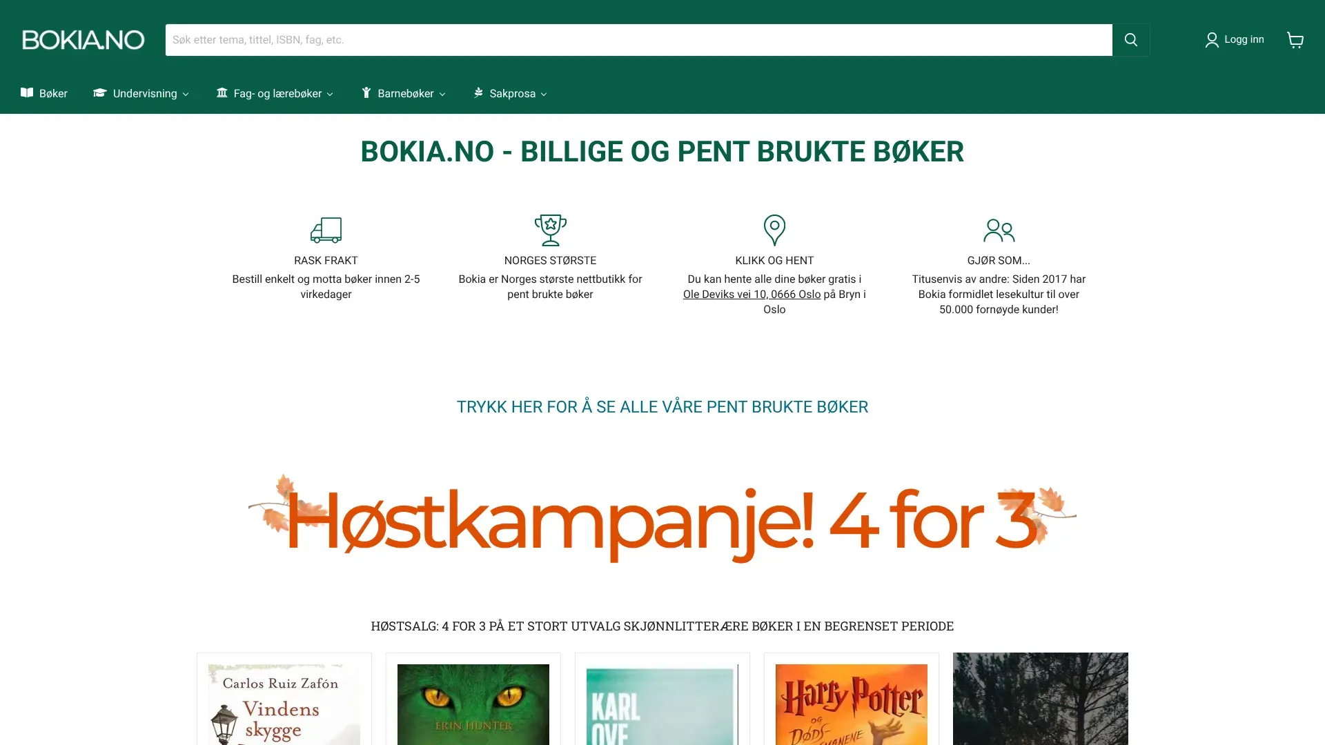 Skjermbilde fra Bokia