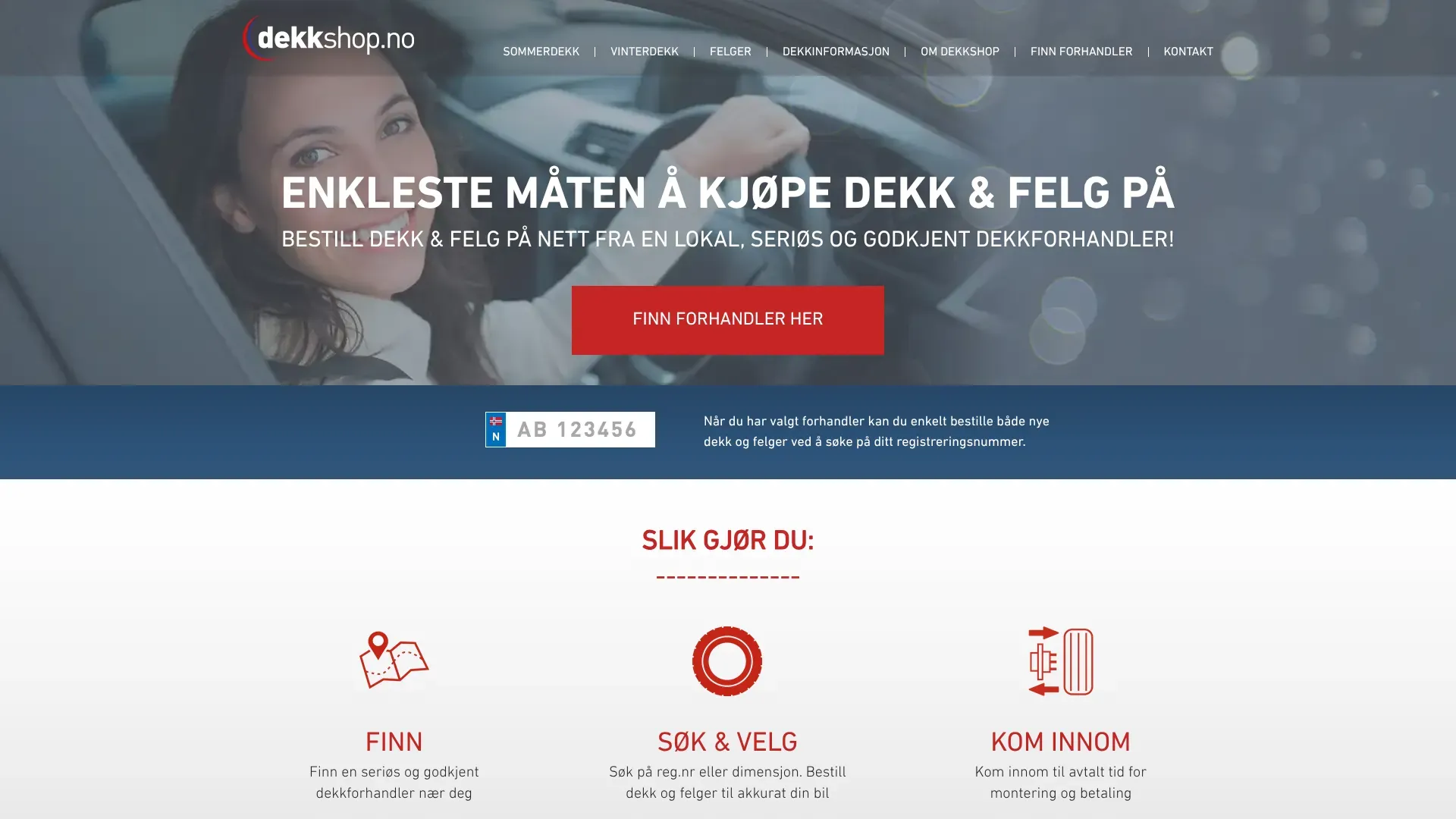Skjermbilde fra Dekkshop