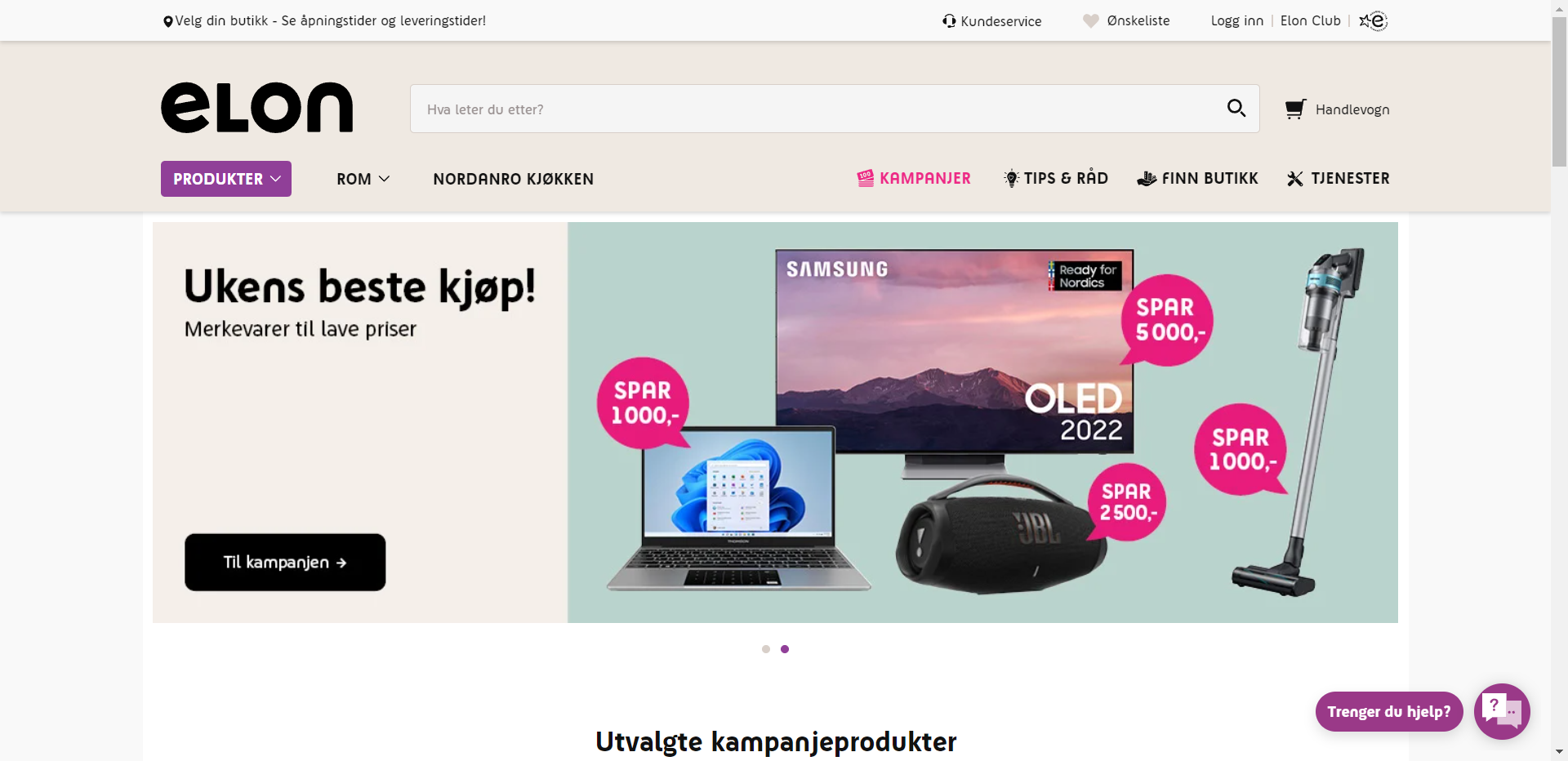 Skjermbilde fra Elon