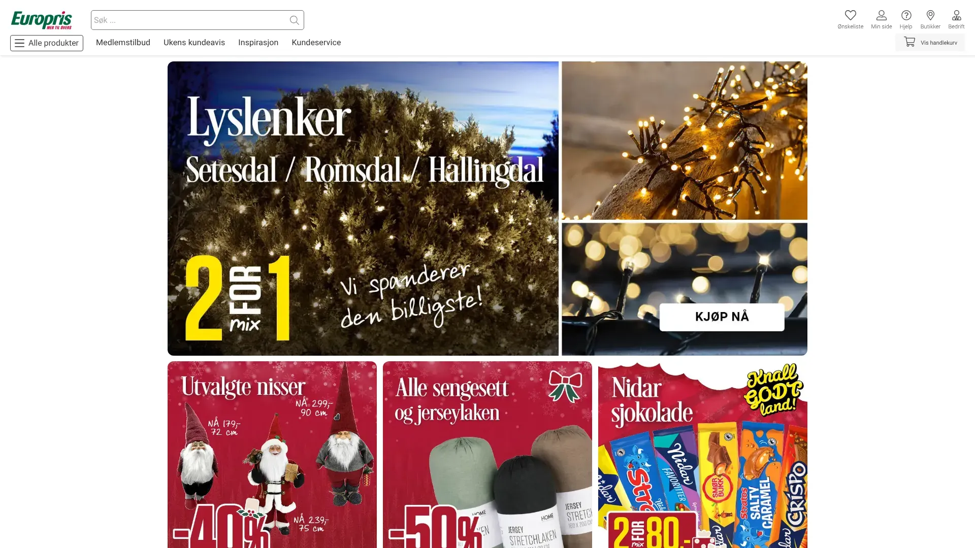 Skjermbilde fra Europris