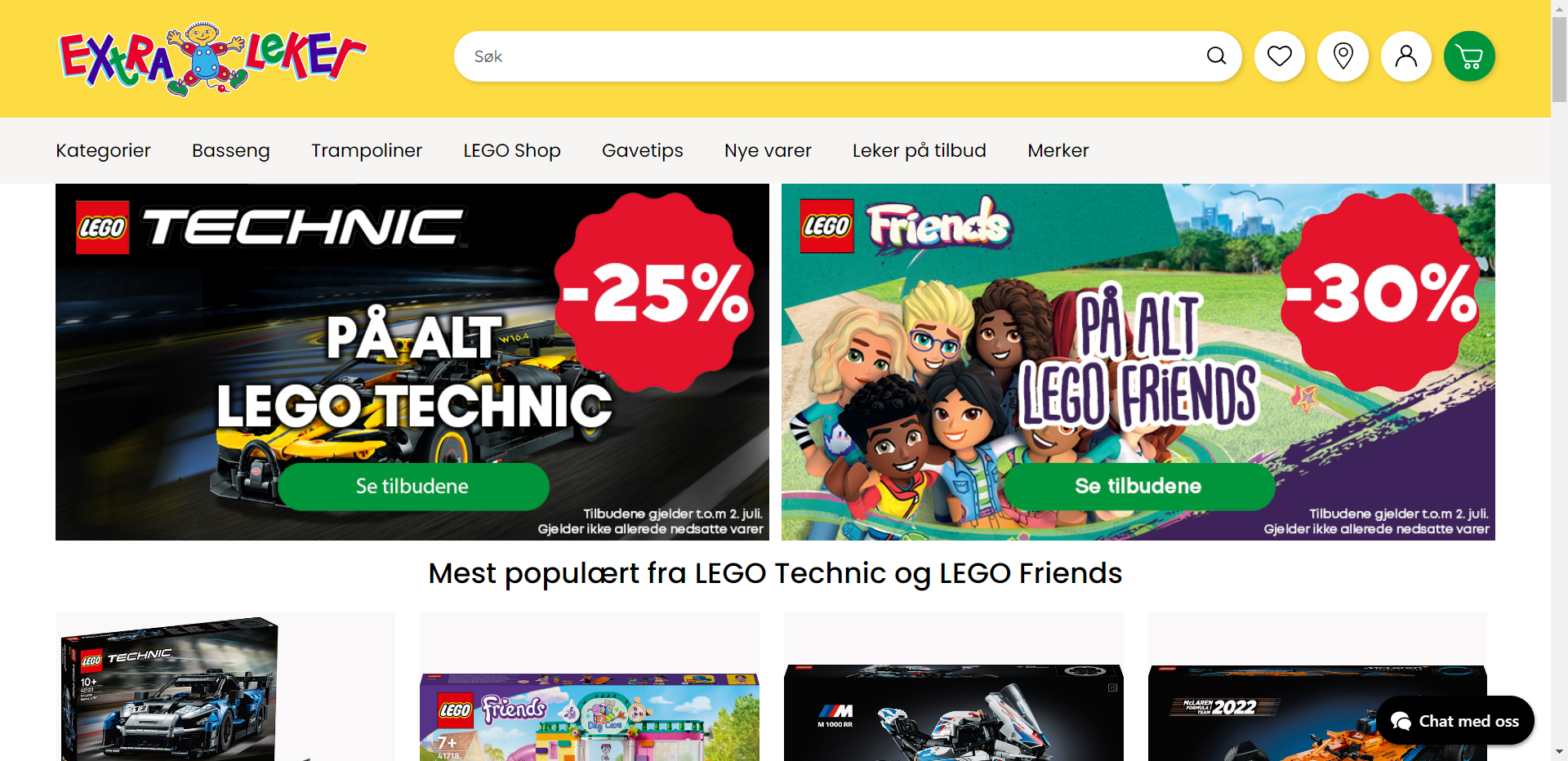 Skjermbilde fra Extra-leker