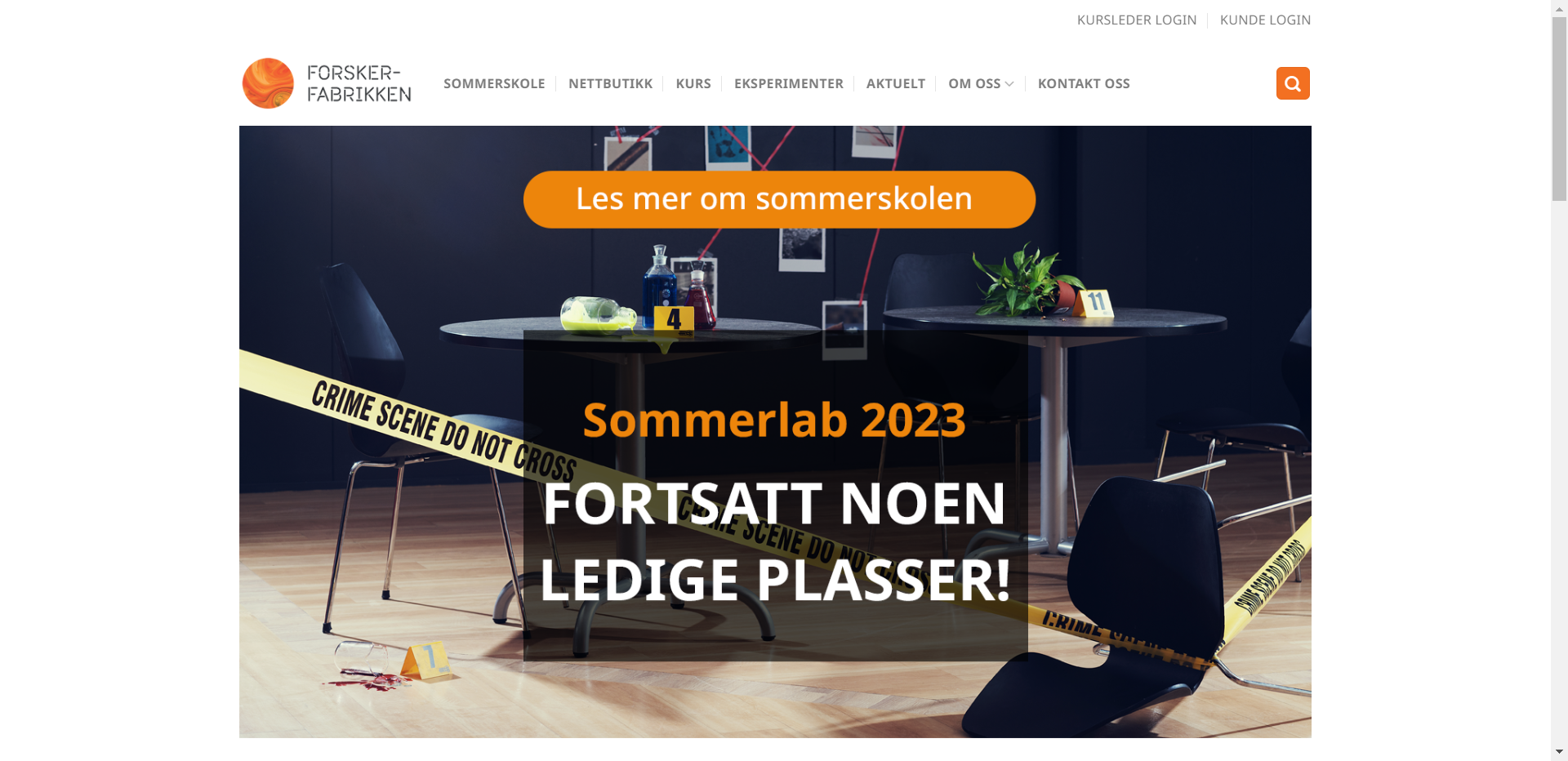 Skjermbilde fra Forskerfabrikken