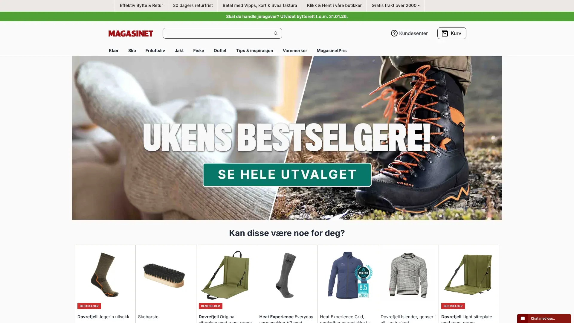 Skjermbilde fra Friluftsmagasinet
