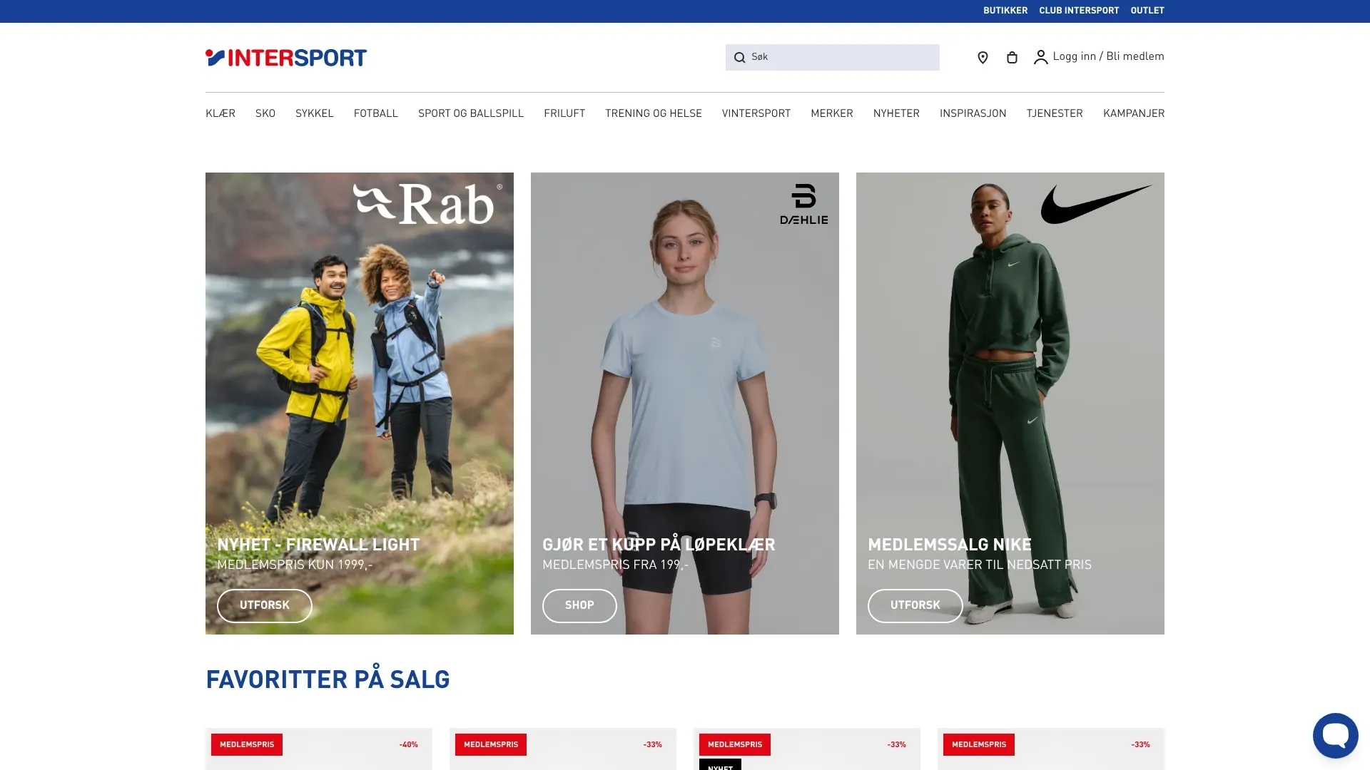 Skjermbilde fra Intersport