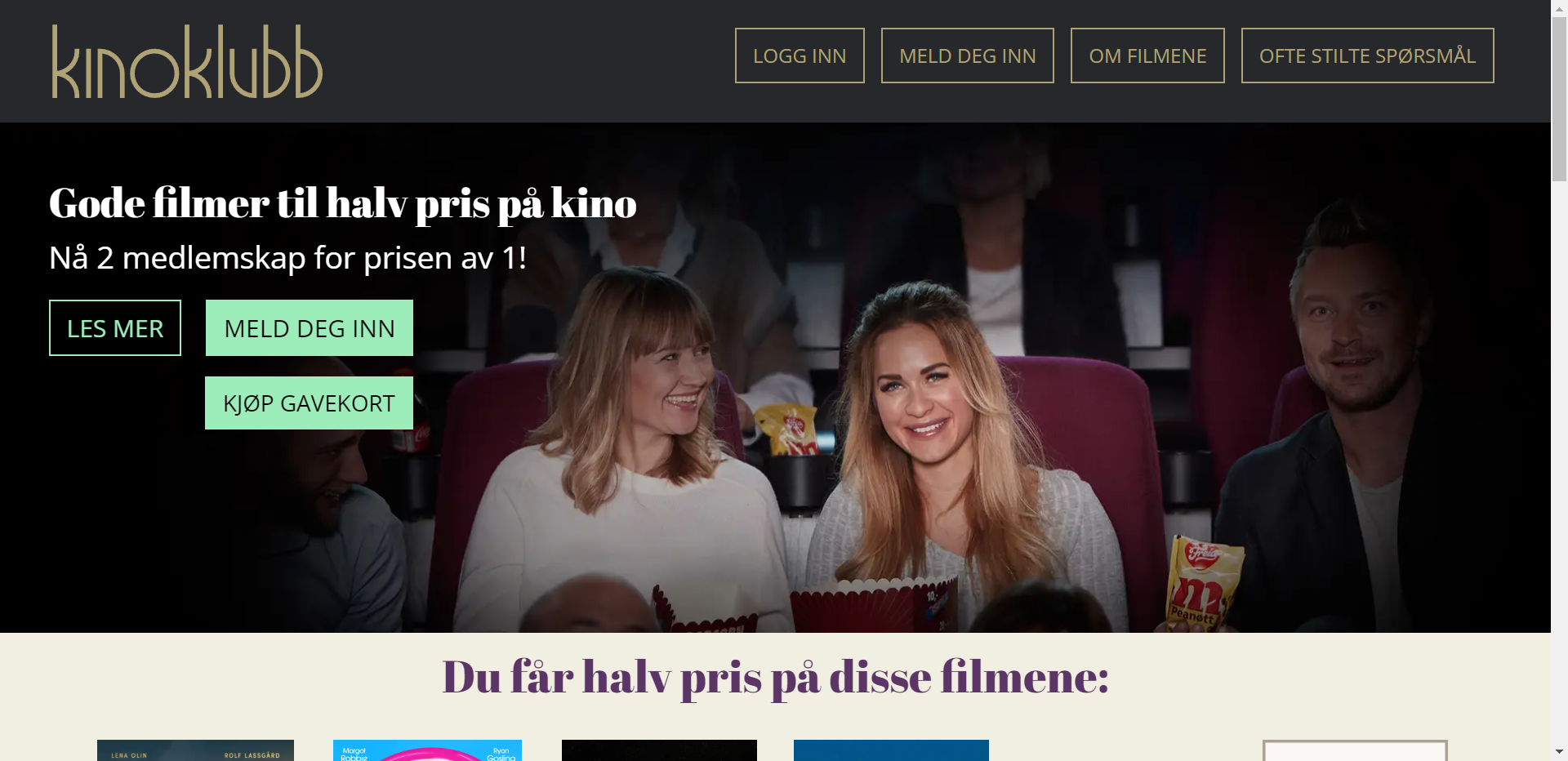 Skjermbilde fra Kinoklubb