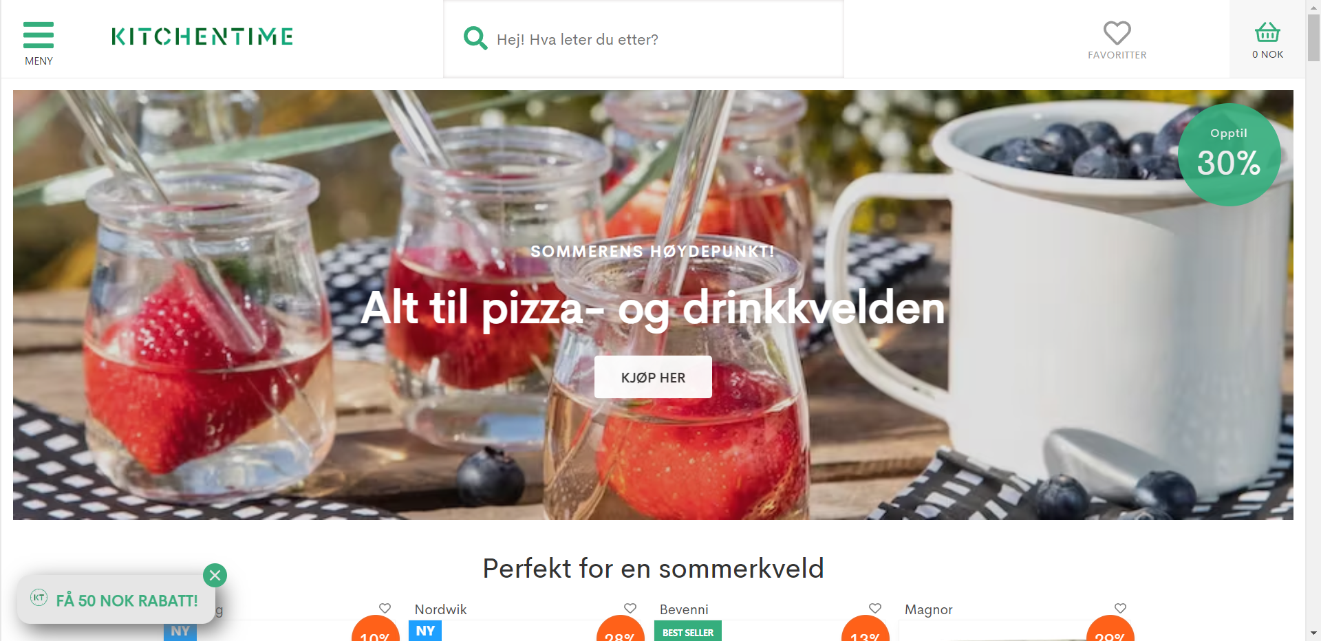 Skjermbilde fra Kitchentime