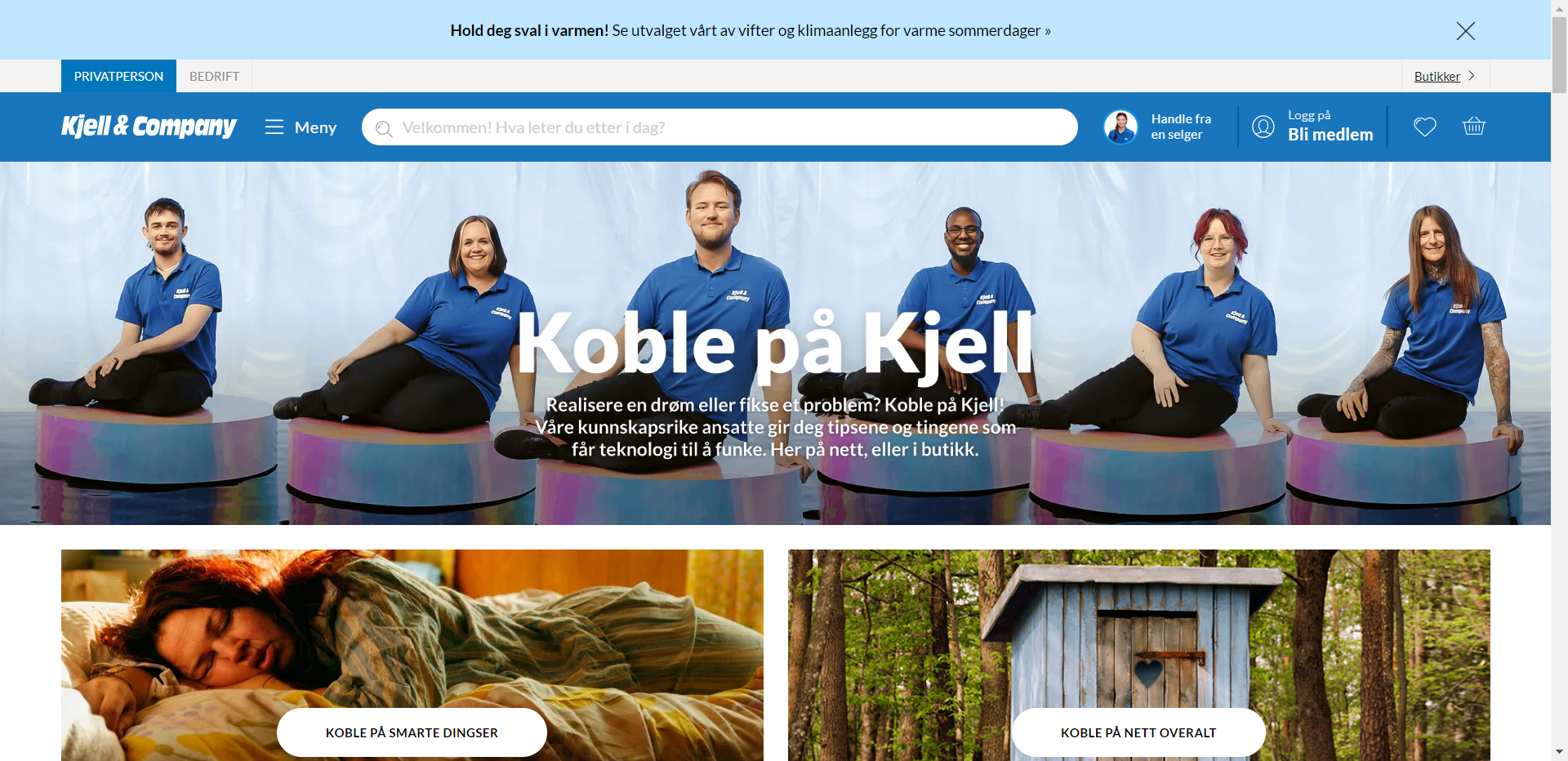 Skjermbilde fra Kjell.com