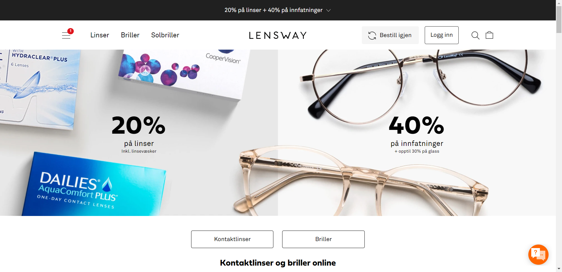 Skjermbilde fra Lensway