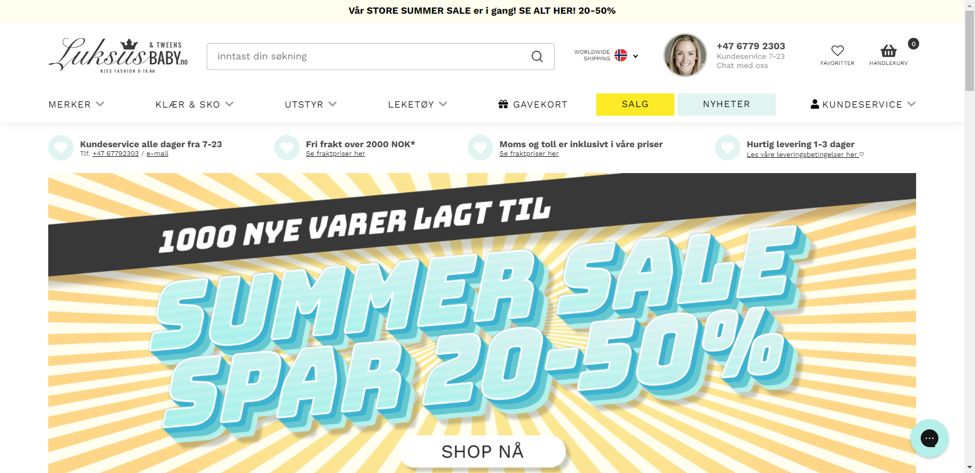 Skjermbilde fra Luksusbaby