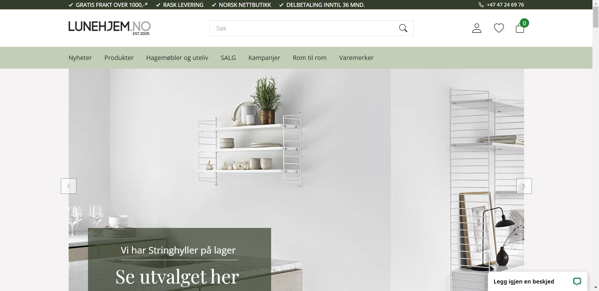 Skjermbilde fra Lunehjem