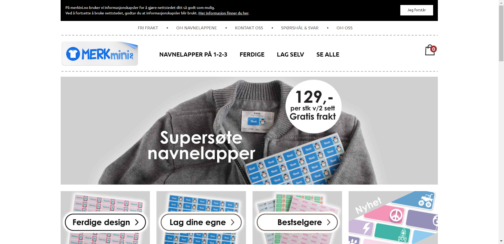 Skjermbilde fra Merkmini