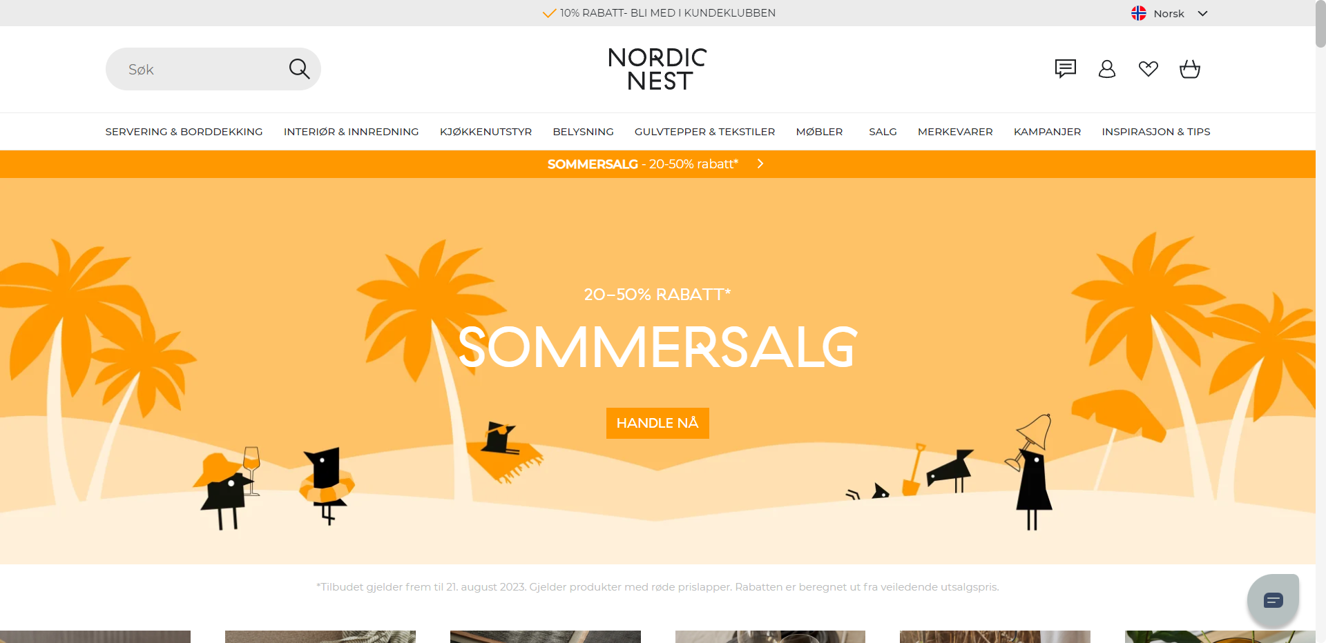 Skjermbilde fra Nordicnest