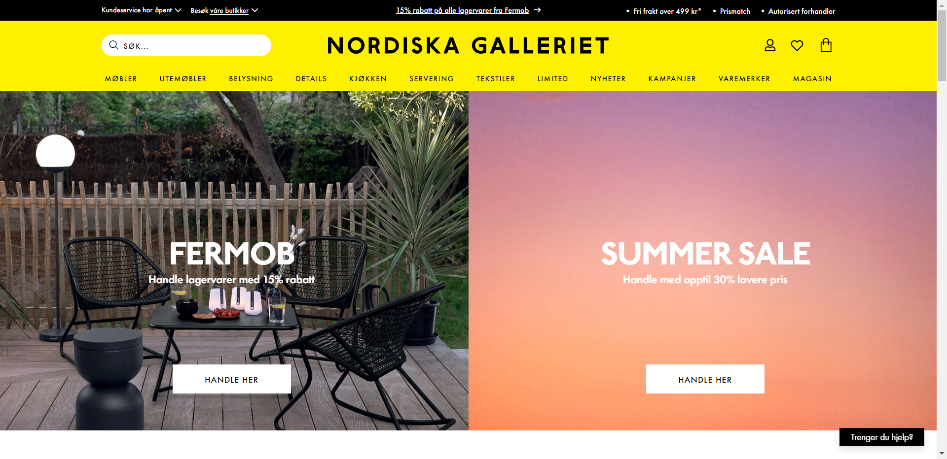 Skjermbilde fra Nordiska Galleriet