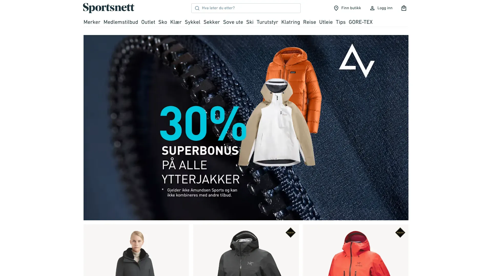 Skjermbilde fra Sportsnett