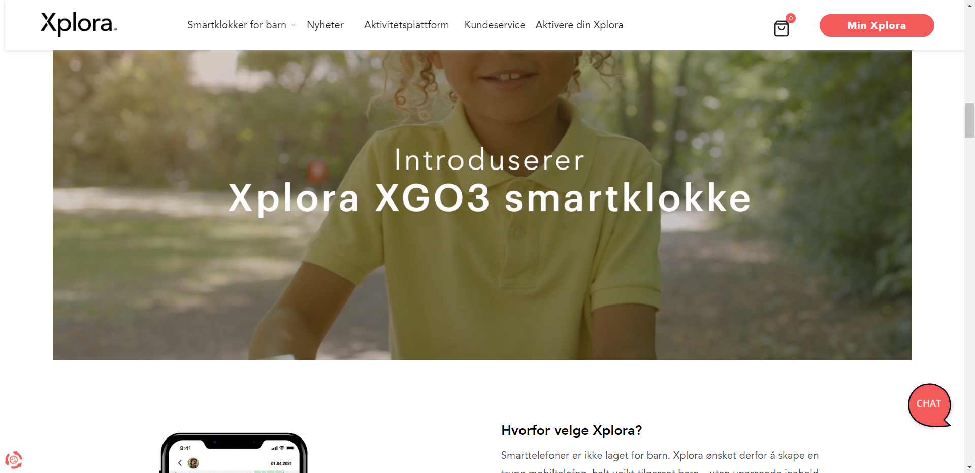 Skjermbilde fra Xplora